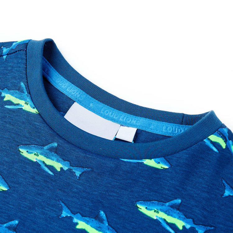 Vidaxl kindershirt 140 donkerblauw