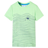 VidaXL Kindershirt 116 neongroen - afbeelding 1