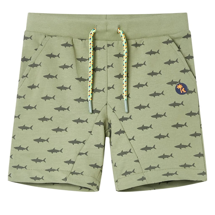 Vidaxl kindershorts met trekkoord 128 lichtkaki