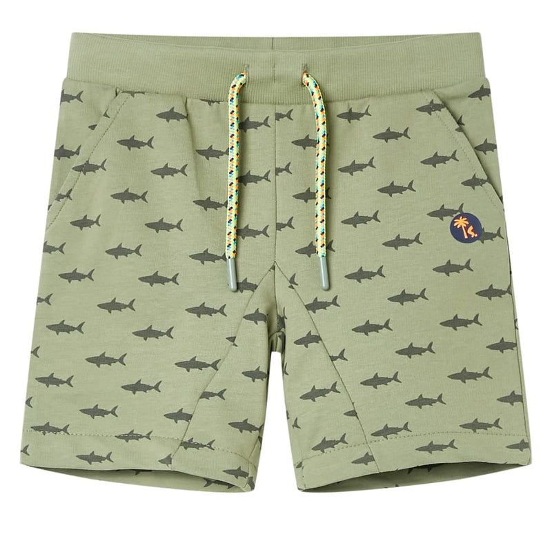 Vidaxl kindershorts met trekkoord 128 lichtkaki