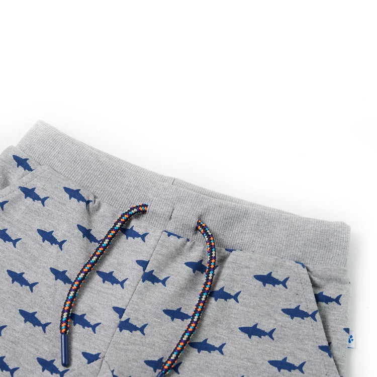 VidaXL Kindershorts met trekkoord 92 gemêleerd lichtgrijs