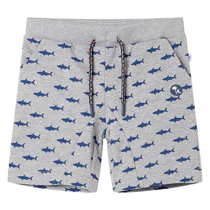 Vidaxl kindershorts met trekkoord 116 gemêleerd lichtgrijs