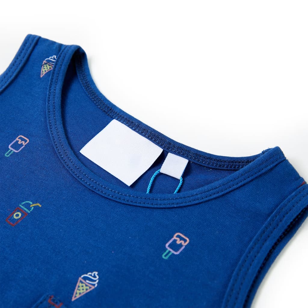 VidaXL Kindertopje 128 donkerblauw