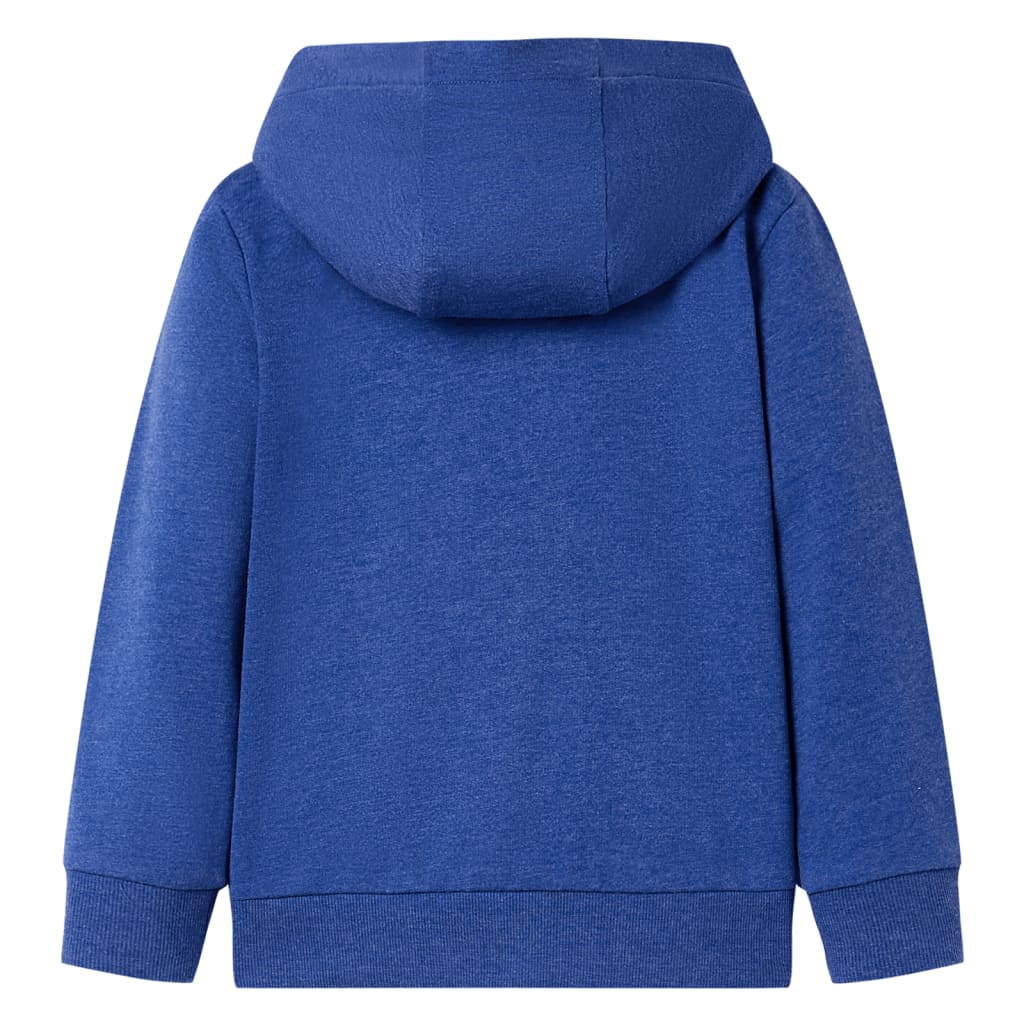 VidaXL Kindervest met capuchon en rits 140 gemêleerd donkerblauw