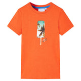 VidaXL Kindershirt 104 donkeroranje - afbeelding 1