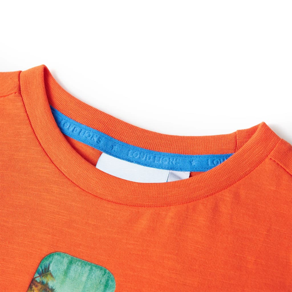 VidaXL Kindershirt 104 donkeroranje