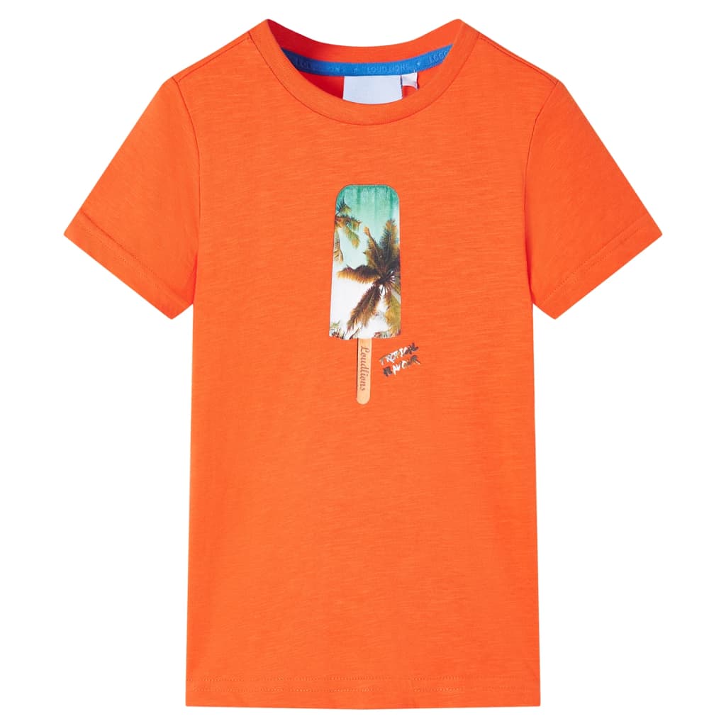 VidaXL Kindershirt 116 donkeroranje