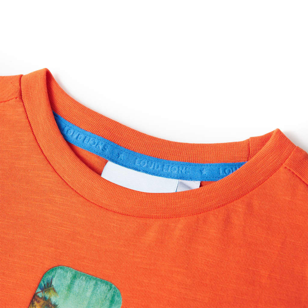 VidaXL Kindershirt 116 donkeroranje