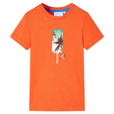 VidaXL Kindershirt 128 donkeroranje