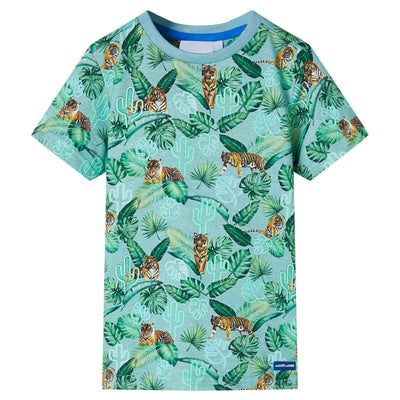 VidaXL Kindershirt 92 gemêleerd lichtgroen