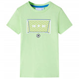 VidaXL Kindershirt 128 limoengroen - afbeelding 1