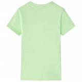 VidaXL Kindershirt 128 limoengroen - afbeelding 2