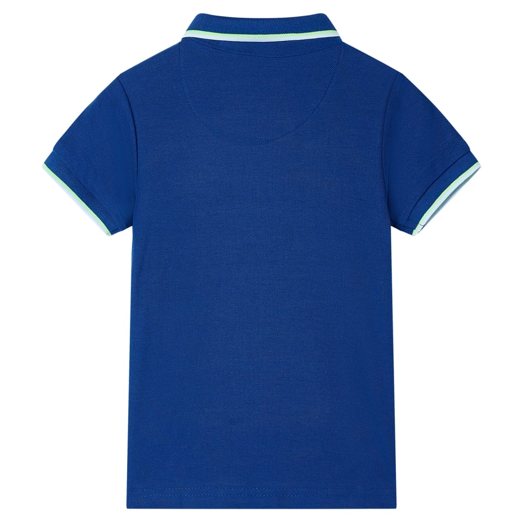 VidaXL Kinderpoloshirt 92 donkerblauw