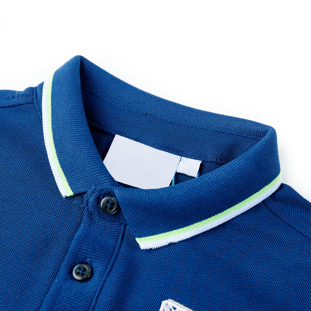 VidaXL Kinderpoloshirt 104 donkerblauw