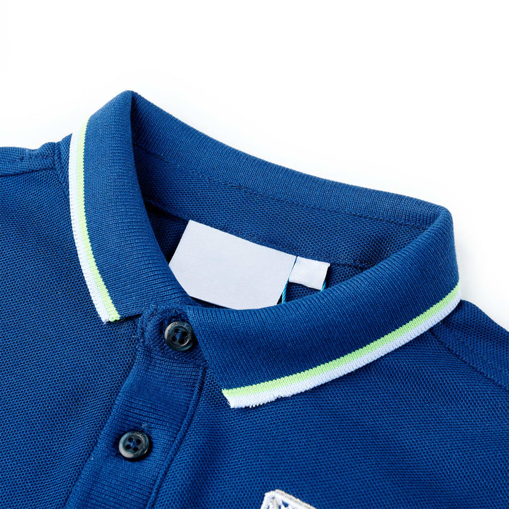 VidaXL Kinderpoloshirt 116 donkerblauw