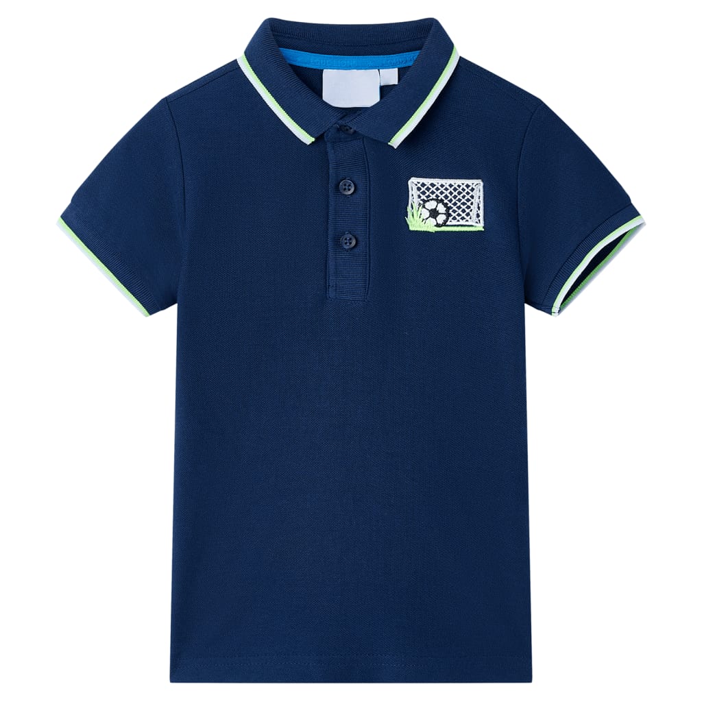 VidaXL Kinderpoloshirt 92 marineblauw