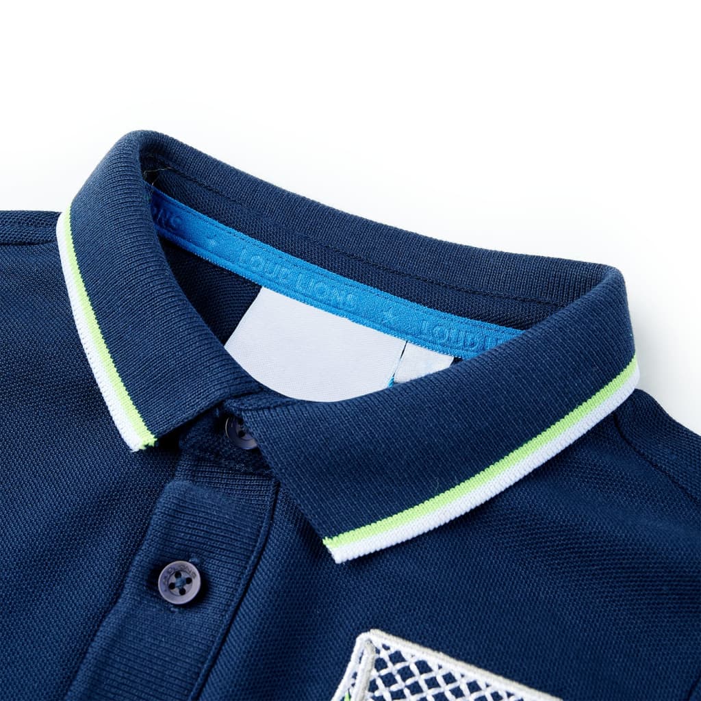 VidaXL Kinderpoloshirt 92 marineblauw