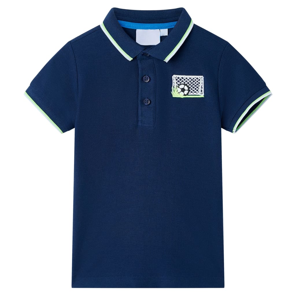 VidaXL Kinderpoloshirt 104 marineblauw