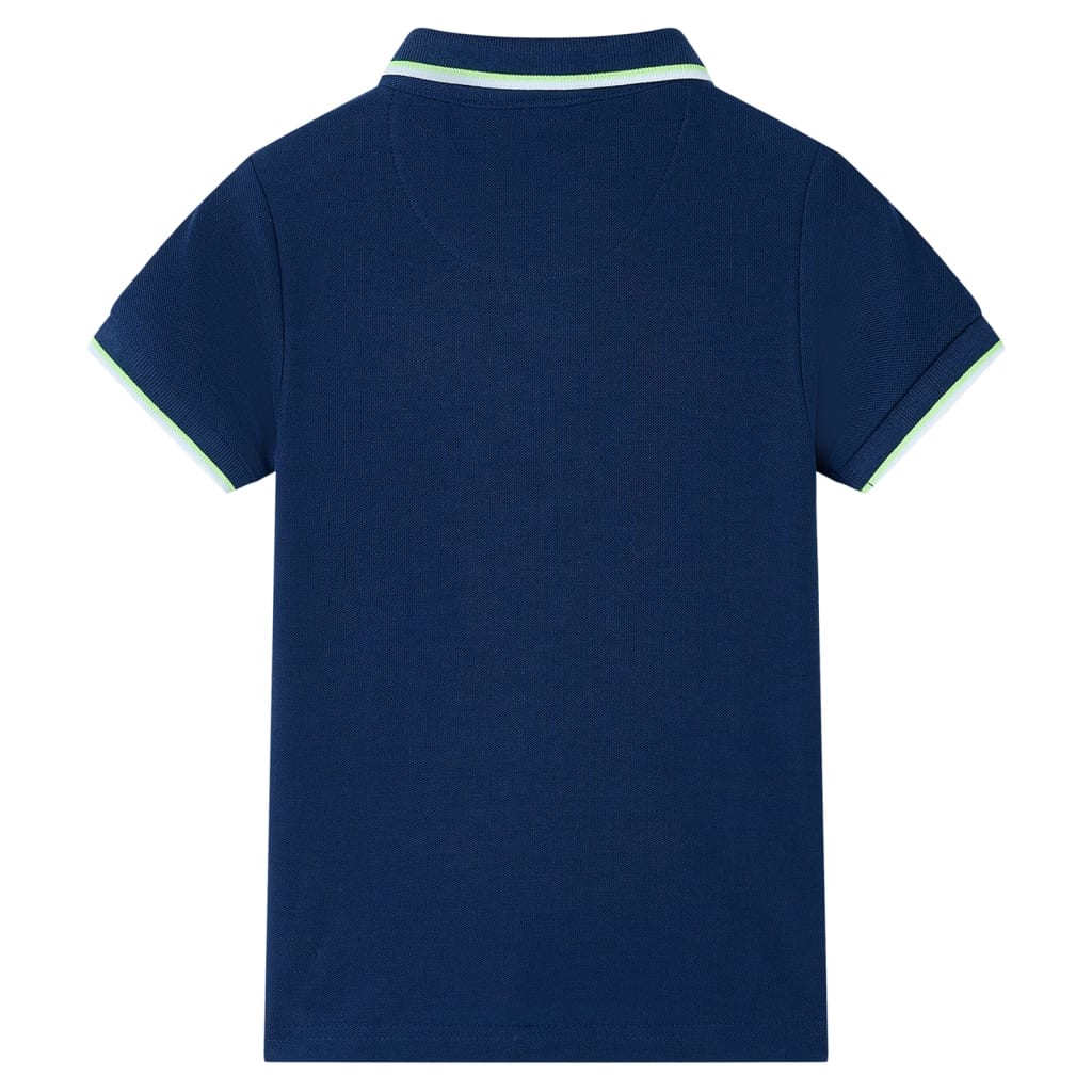 Vidaxl kinderpoloshirt 128 marineblauw