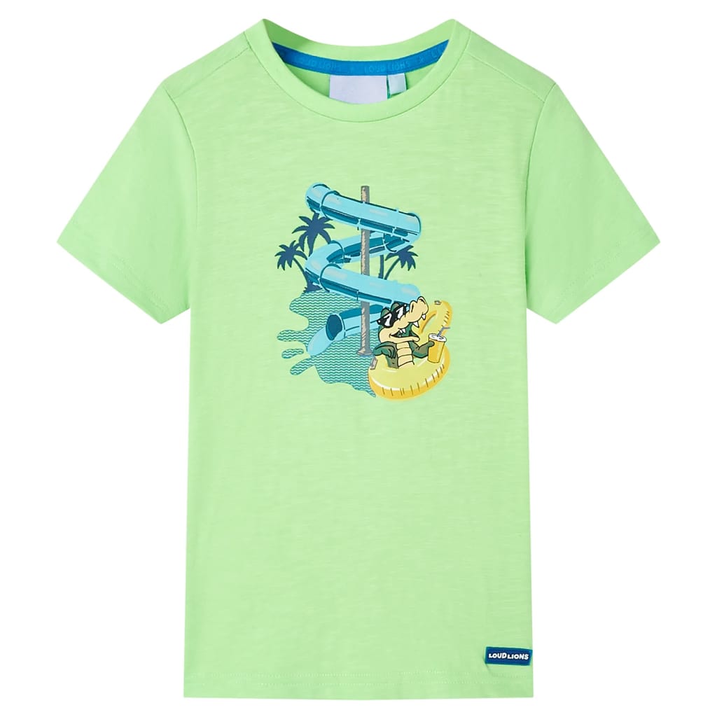 VidaXL Kindershirt 128 neongroen