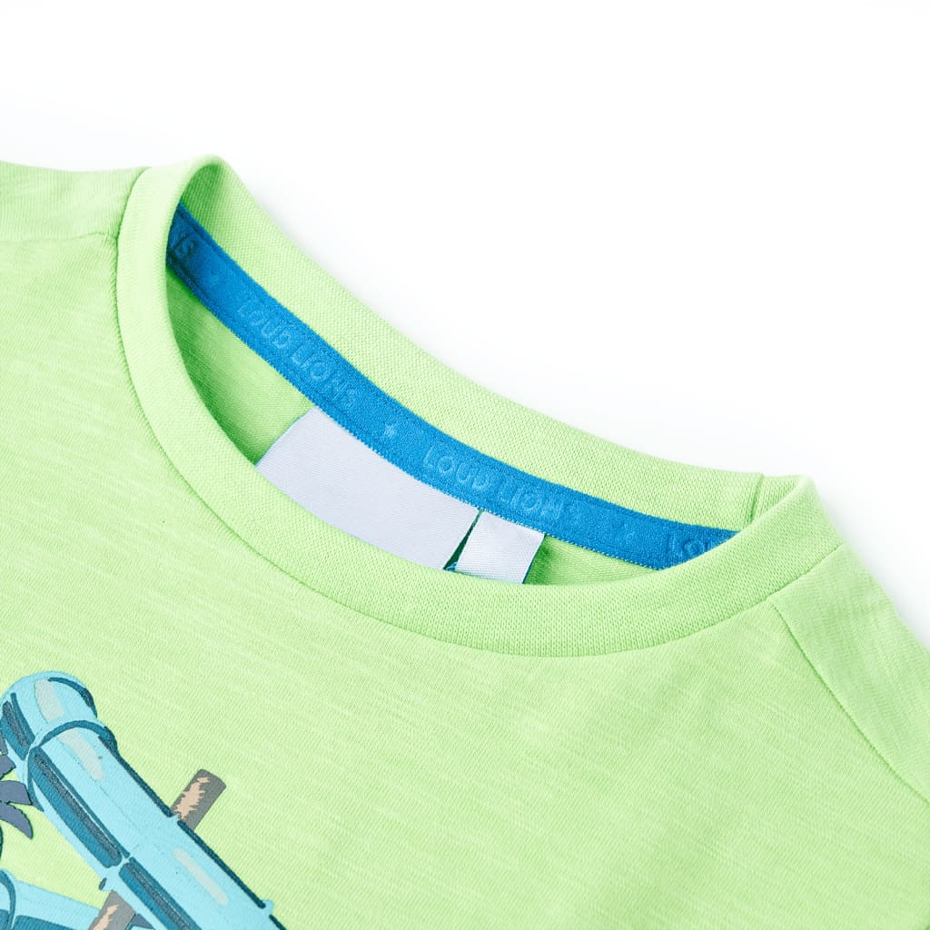 VidaXL Kindershirt 128 neongroen