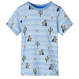 VidaXL Kindershirt 92 gemengd blauw - afbeelding 1
