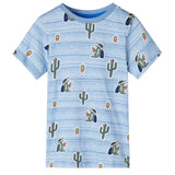 Vidaxl kindershirt 128 gemengd blauw - afbeelding 1