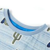 Vidaxl kindershirt 128 gemengd blauw - afbeelding 3