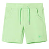 VidaXL Kindershort 92 fluorescerend groen