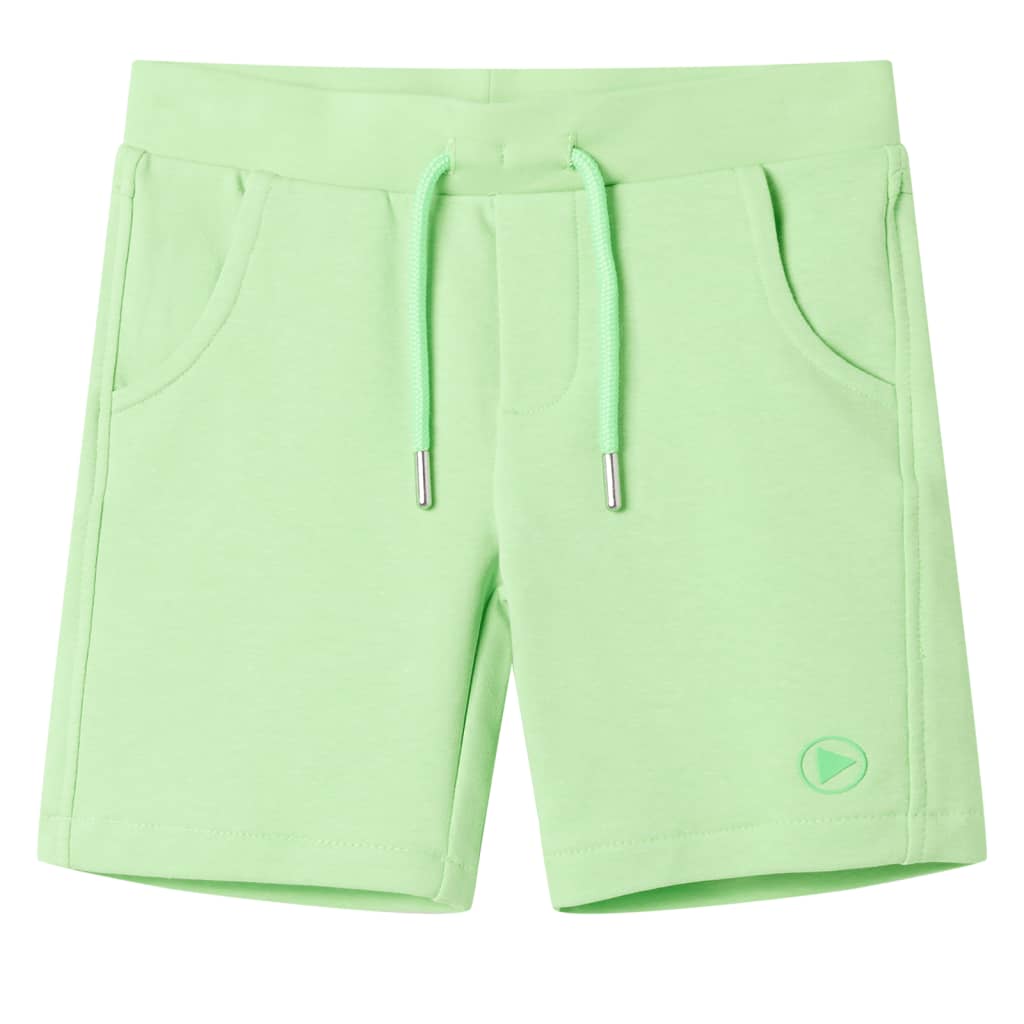 VidaXL Kindershort 92 fluorescerend groen