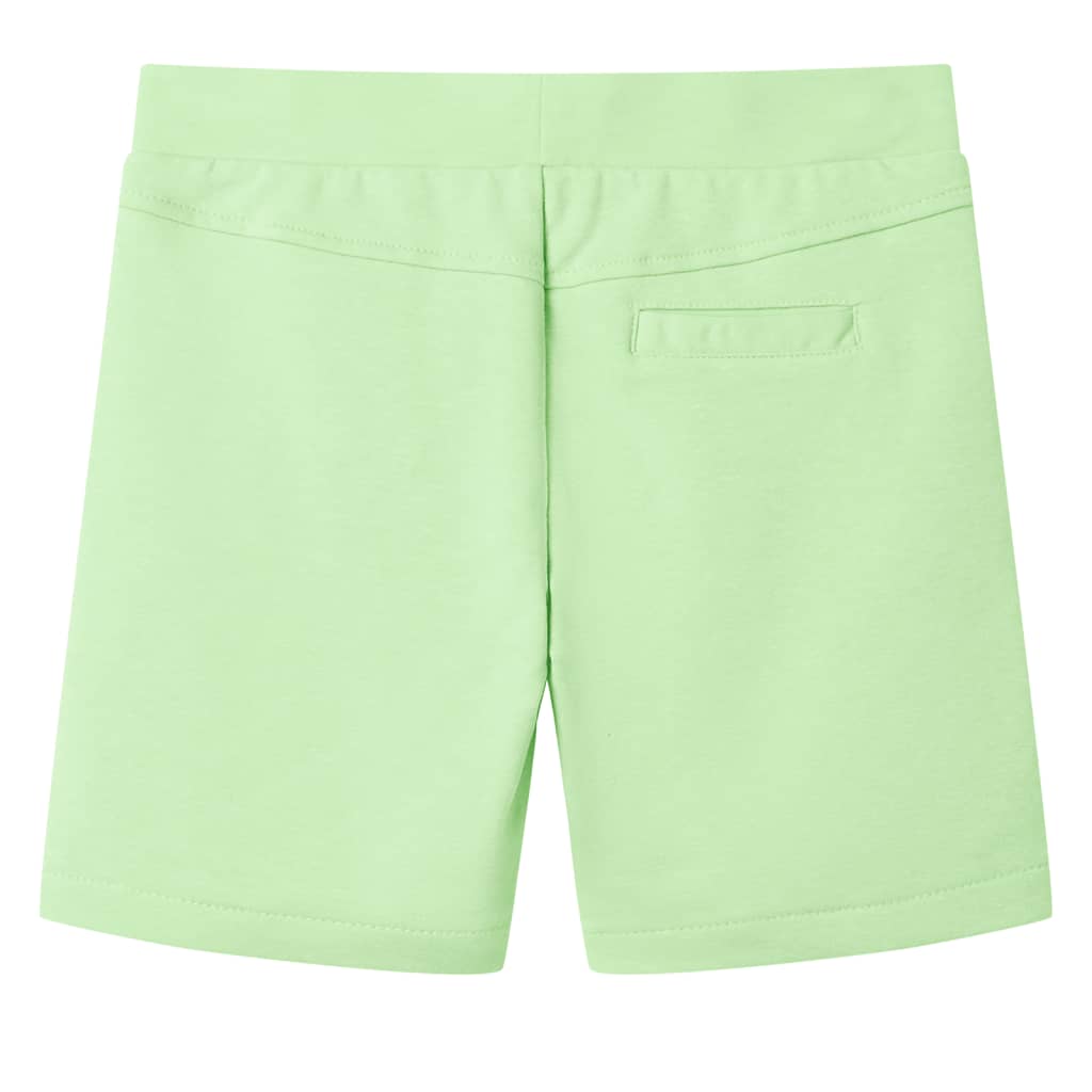 VidaXL Kindershort 92 fluorescerend groen