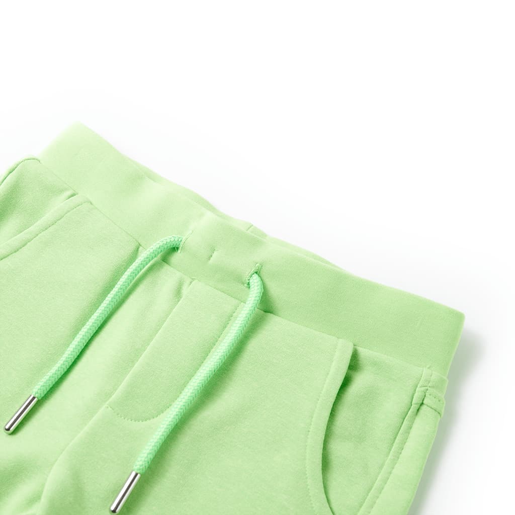 VidaXL Kindershort 92 fluorescerend groen