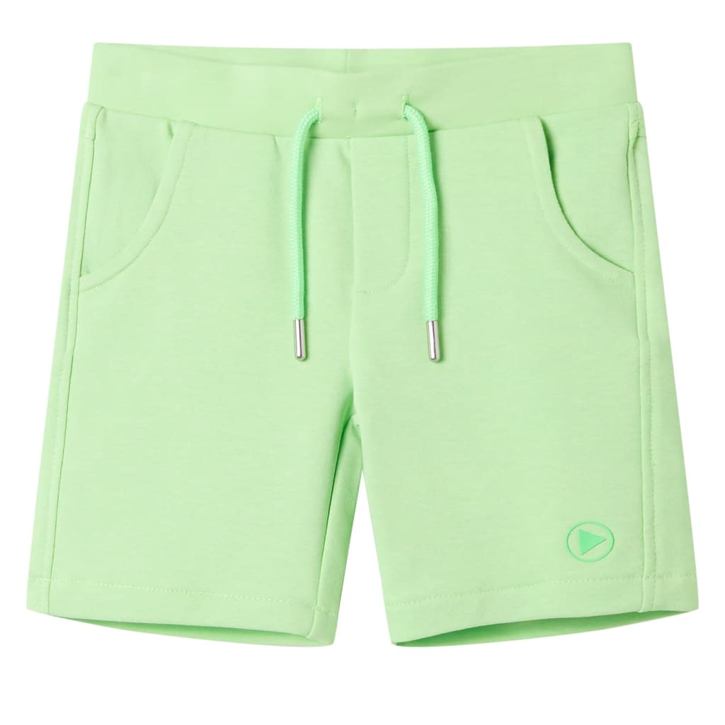 VidaXL Kindershort 104 fluorescerend groen