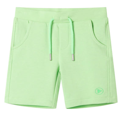 VidaXL Kindershort 104 fluorescerend groen