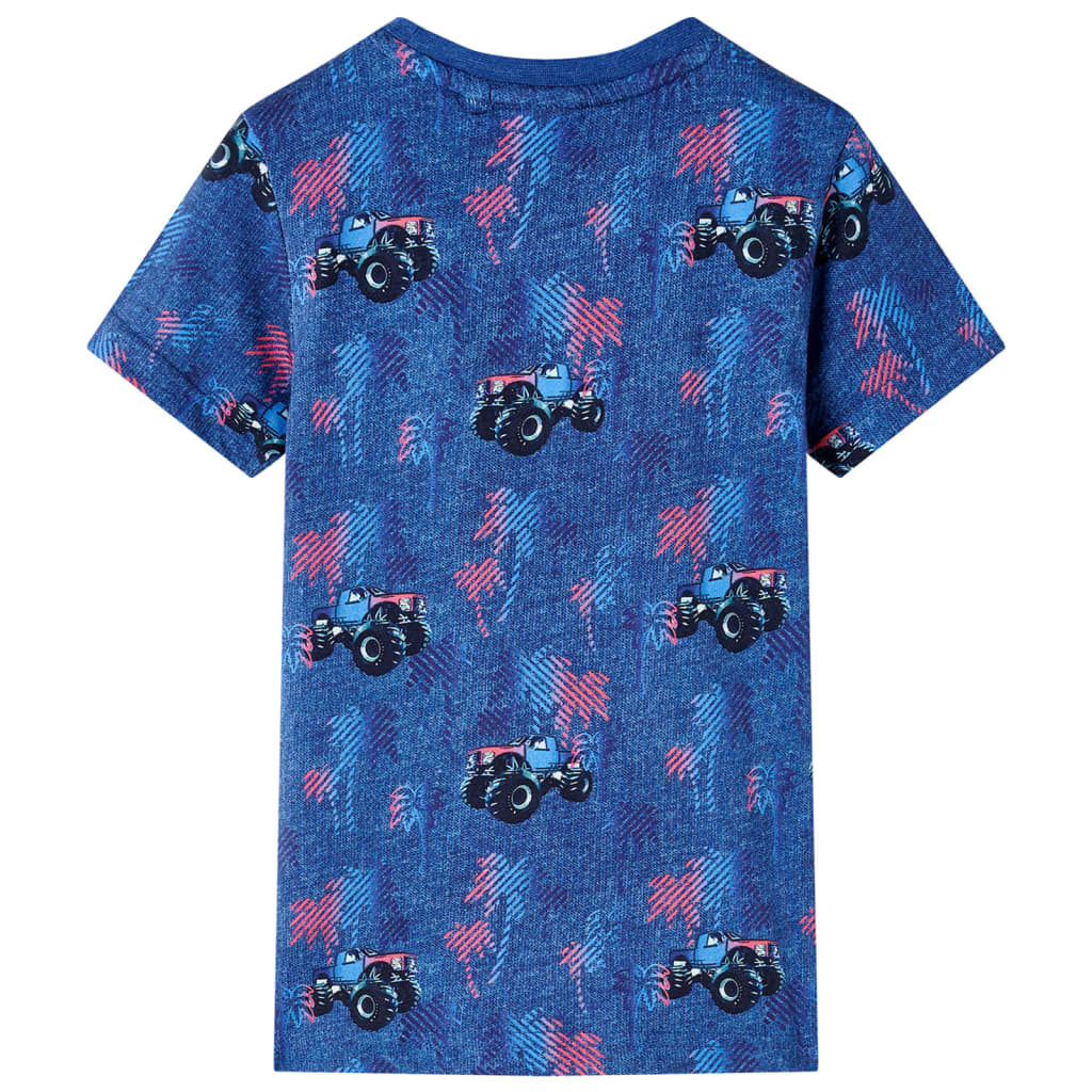 VidaXL Kindershirt 104 gemêleerd donkerblauw