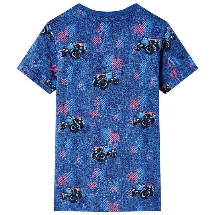 Vidaxl kindershirt 104 gemêleerd donkerblauw
