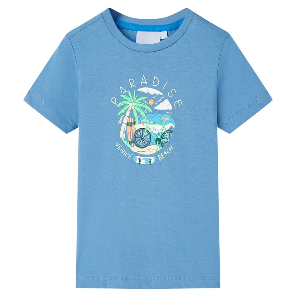 Vidaxl kindershirt 116 middenblauw