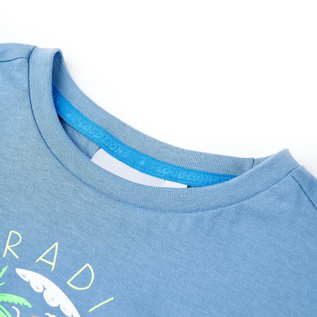 Vidaxl kindershirt 116 middenblauw