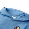 Vidaxl kindertrui met capuchon 92 blauw en zachtgeel