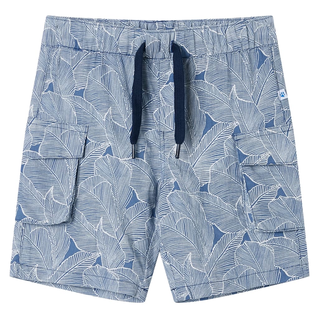 VidaXL Kindershorts met trekkoord 92 donkerblauw