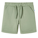 Vidaxl kindershorts met trekkoord 92 lichtkaki - afbeelding 1