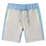 Vidaxl kindershort met trekkoord 128 blauw - afbeelding 1