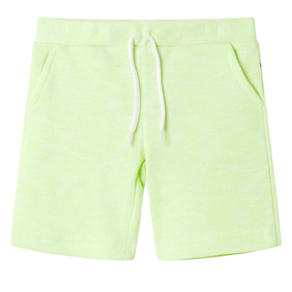 VidaXL Kindershorts met trekkoord 92 neongeel