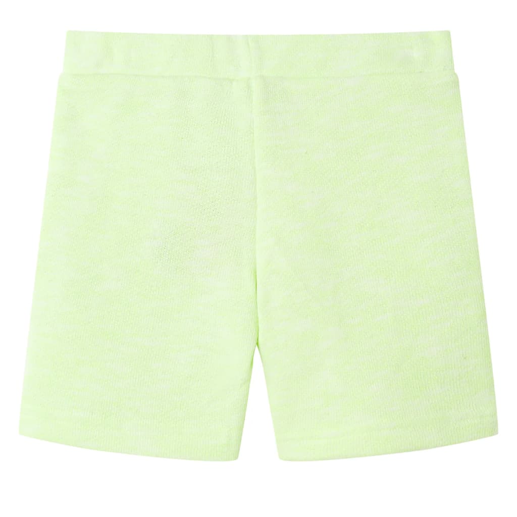 VidaXL Kindershorts met trekkoord 92 neongeel