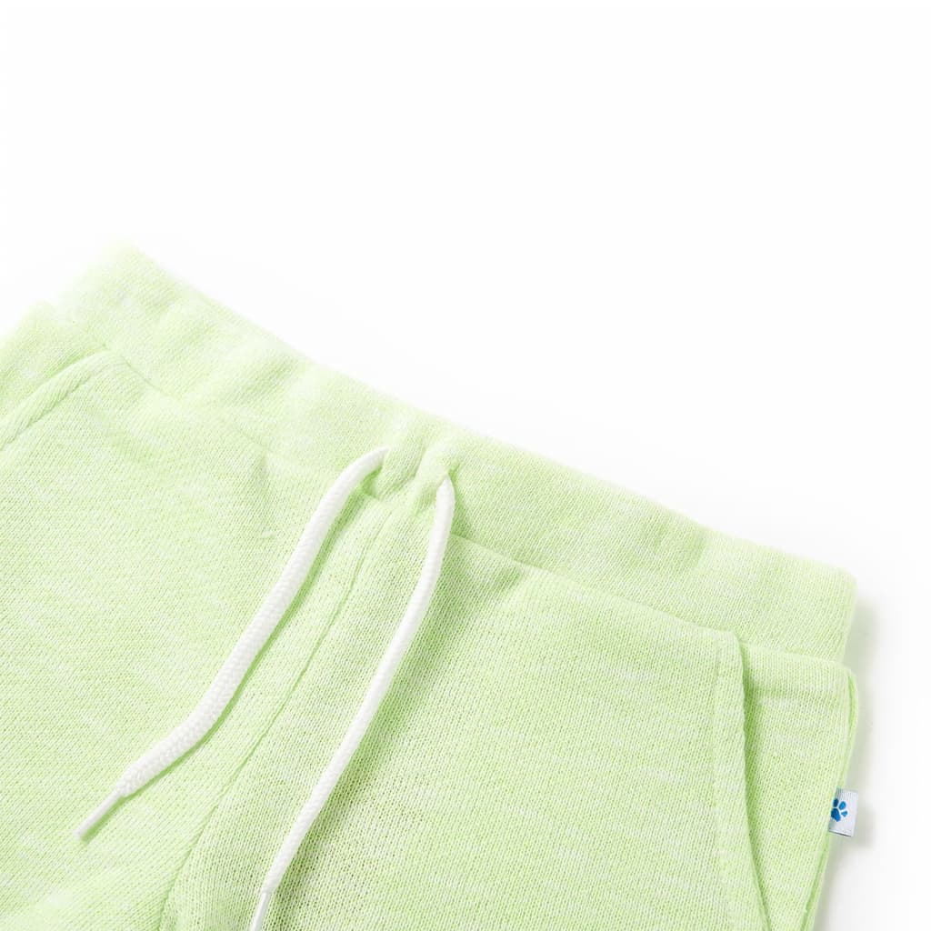 VidaXL Kindershorts met trekkoord 92 neongeel