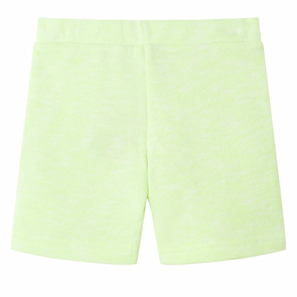 VidaXL Kindershorts met trekkoord 104 neongeel