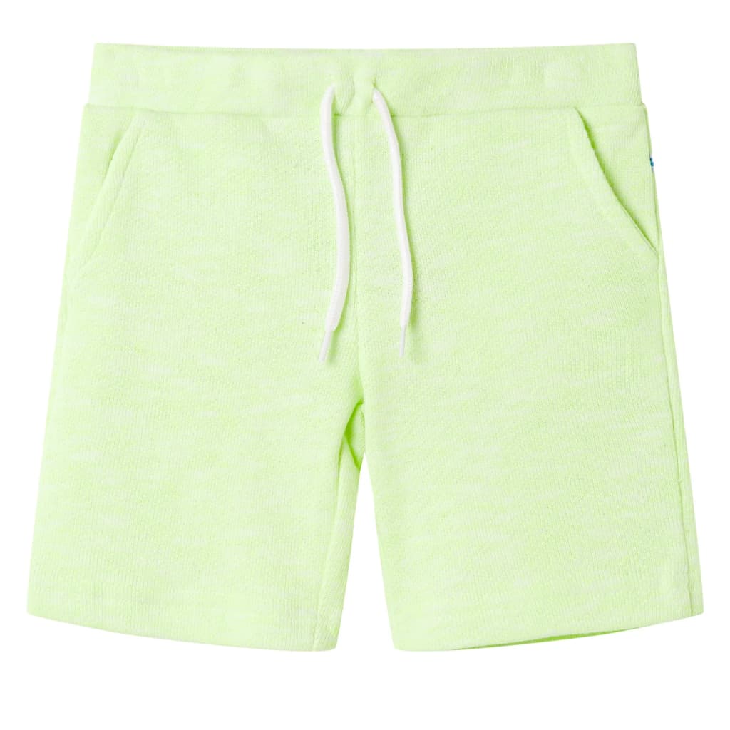 VidaXL Kindershorts met trekkoord 116 neongeel