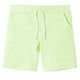 Vidaxl kindershorts met trekkoord 140 neongeel