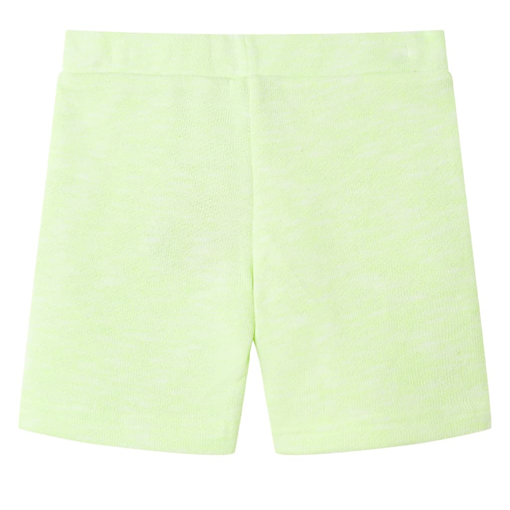 VidaXL Kindershorts met trekkoord 140 neongeel