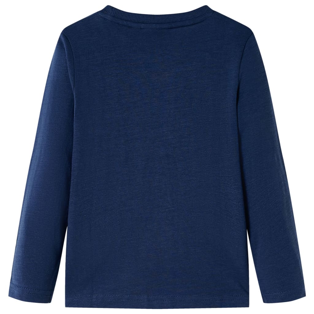 VidaXL Kindershirt met lange mouwen 104 gemêleerd marineblauw